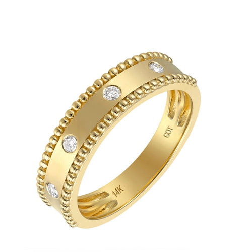 14k YG Diamond Ring RG11679-4YC