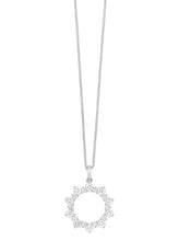 Load image into Gallery viewer, 14k WG Forever Love Diamond Circle Necklace PD10691-4WC