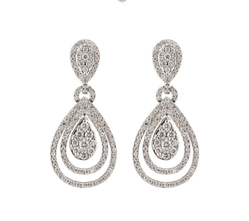 14k WG Diamond Dangle Earrings ER10838-4WCSC