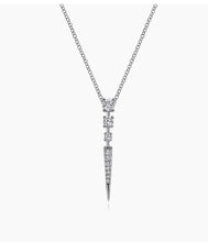 Load image into Gallery viewer, GABRIEL&amp;Co-14K White Gold Diamond Spike Pendant Drop Necklace
NK6187W45JJ