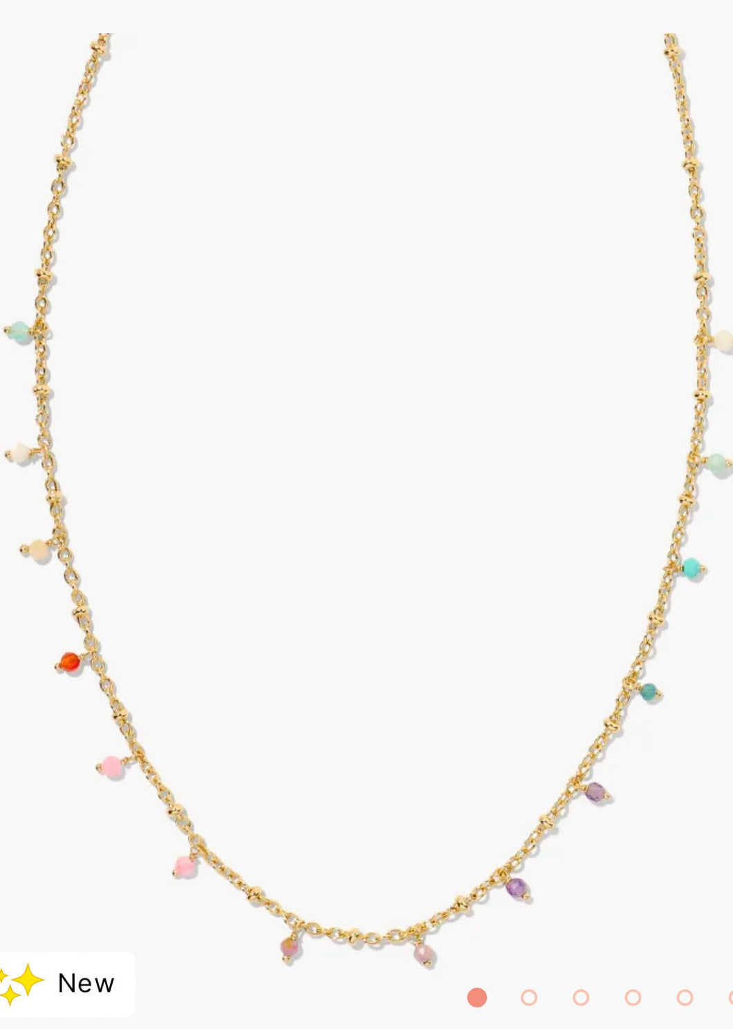 KENDRA SCOTT Camry Gold Beaded Strand Necklace in Pastel Mix 9608803511