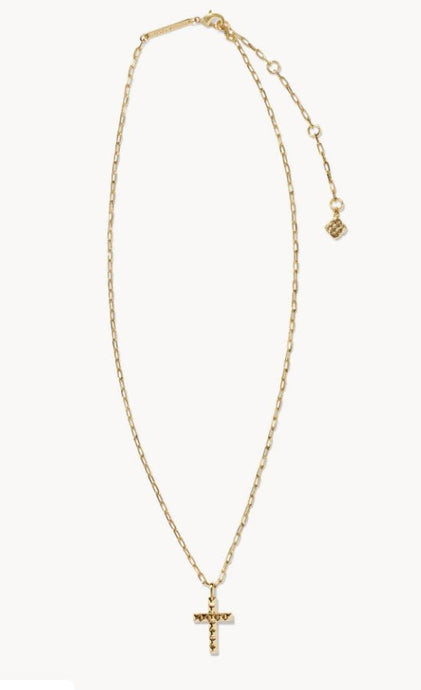 KENDRA SCOTT Jada Cross Short Pendant Necklace in Gold 9608861599