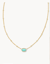 Load image into Gallery viewer, KENDRA SCOTT Mini Elisa Gold Satellite Short Pendant Necklace in Mint Magnesite 9608865029