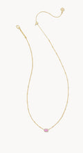 Load image into Gallery viewer, Kendra Scott-Mini Elisa Gold Satellite Short Pendant Necklace in Fuchsia Magnesite 9608861188