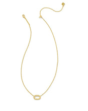 Load image into Gallery viewer, Kendra Scott-Elisa Ridge Open Frame Necklace in Gold Metal 9608864130