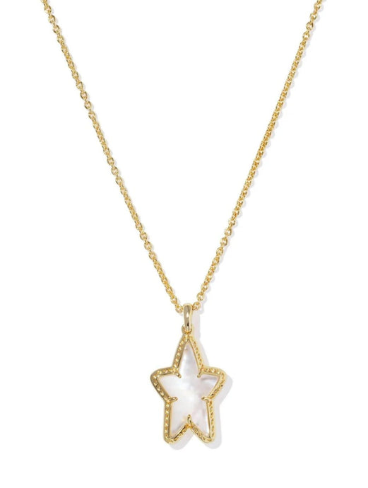 Kendra Scott-ADA GOLD STAR SHORT PENDANT NECKLACE IN IVORY MOTHER OF PEARL 9608869863