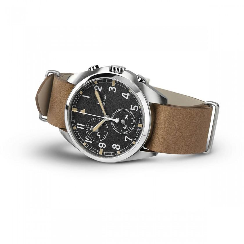 HAMILTON KHAKI AVIATION PILOT PIONEER CHRONO QUARTZ H76522531