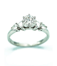 Load image into Gallery viewer, Diamond Ring-18k WG Round Center Diamond Ring 101-04610
