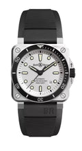 Load image into Gallery viewer, Bell &amp; Ross-Bell &amp; Ross BR 03-92 Diver White BR0392-D-WH-ST/SRB