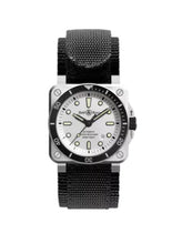 Load image into Gallery viewer, Bell &amp; Ross-Bell &amp; Ross BR 03-92 Diver White BR0392-D-WH-ST/SRB