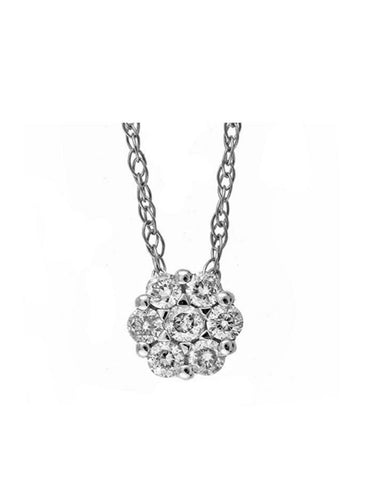 14k WG Diamond Pendant Necklace PD32723-4WH