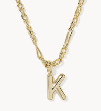 Load image into Gallery viewer, KENDRA SCOTT Bubble Letter K Gold Short Pendant Necklace 9608805605
