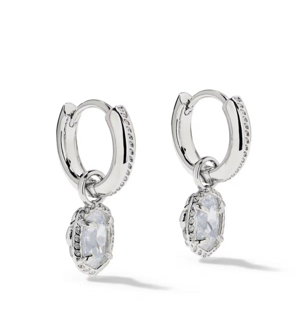 KENDRA SCOTT Mini Ellie Luxe Silver Huggie Earrings 9608806891