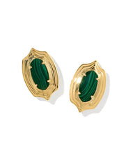 Load image into Gallery viewer, KENDRA SCOTT Ellie Stepped Frame Vintage Gold Stud Earrings 9608806787
