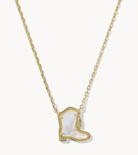 Load image into Gallery viewer, KENDRA SCOTT Drill Team Boot Gold Short Pendant Necklace 9608893342