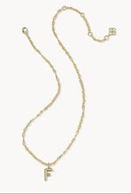 Load image into Gallery viewer, KENDRA SCOTT Bubble Letter F Gold Short Pendant Necklace 9608805595