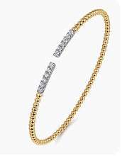 Load image into Gallery viewer, Gabriel &amp; Co-14K Yellow Gold Bujukan Diamond Bars Bangle BG4218-57Y45JJ