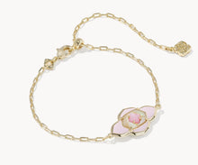 Load image into Gallery viewer, Kendra Scott-Abbie Medallion Gold Delicate Chain Bracelet in Pink Mix 9608898908