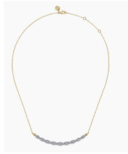 Load image into Gallery viewer, Gabriel &amp; Co-14K White and Yellow Gold Diamond Bujukan Twisted Bar Necklace NK7523M45JJ