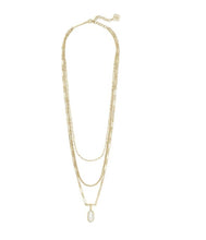 Load image into Gallery viewer, Kendra Scott-Kendra Scott Elisa Triple-Strand Layered Necklace in Ivory Mother-of-Pearl 4217705678
