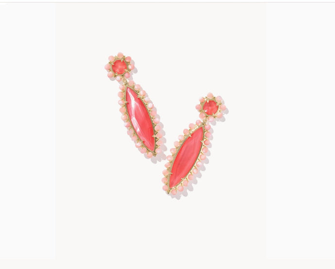 KENDRA SCOTT Genevieve Gold Beaded Statement Earrings 9608877081