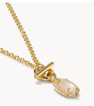 Load image into Gallery viewer, Daphne Crystal Frame Gold Toggle Necklace 9608806760
