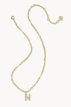 Load image into Gallery viewer, KENDRA SCOTT Bubble Letter N Gold Short Pendant Necklace 9608805611