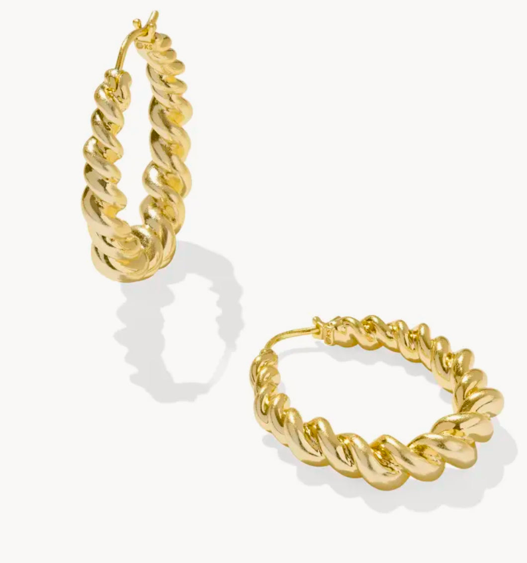 Kendra Scott-Haisley Hoop Earrings in Gold 9608870699