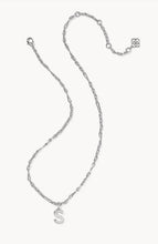Load image into Gallery viewer, KENDRA SCOTT Bubble Letter S Silver Short Pendant Necklace 9608805622
