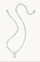 Load image into Gallery viewer, KENDRA SCOTT Bubble Letter D Silver Short Pendant Necklace 9608805592