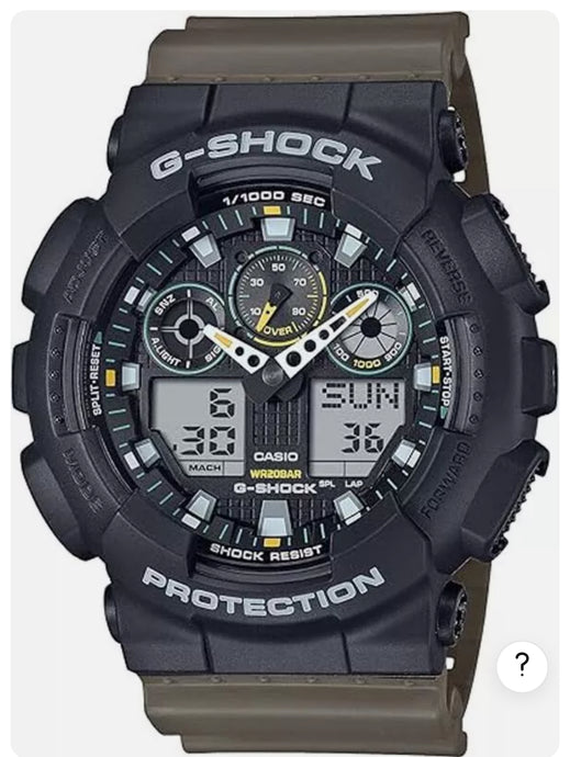 CASIO G-SHOCK GA-100TU-1A3JF Two Tone Utility Colors Analog Digital Men Watch