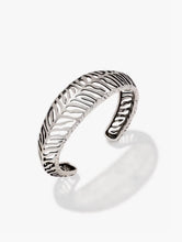 Load image into Gallery viewer, Kendra Scott-Tiger Striped Mikki Vintage Silver Cuff Bracelet M/L 9608805544