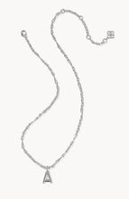 Load image into Gallery viewer, KENDRA SCOTT Bubble Letter A Silver Short Pendant Necklace 9608805586