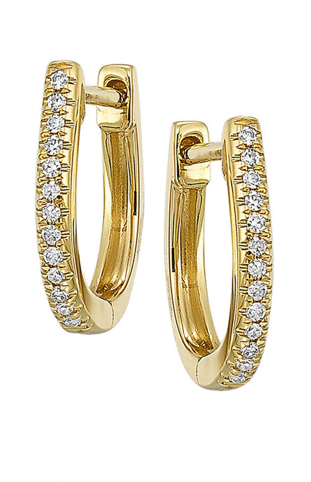 14K YG D.05 TW Diamond Huggies Earrings ER10994-4YB