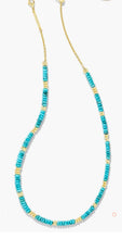 Load image into Gallery viewer, Kendra Scott-Deliah Gold Strand Necklace in Variegated Turquoise Magnesite
9608864612