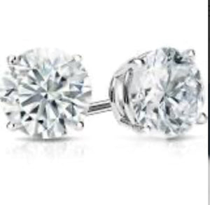 SE6100G6-4W STUD EARRINGS 14K WHITE GOLD D.50TW