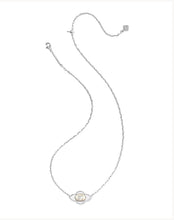 Load image into Gallery viewer, KENDRA SCOTT Abbie Medallion Silver Short Pendant Necklace 9608894497