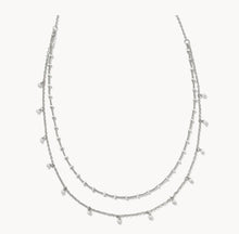 Load image into Gallery viewer, KENDRA SCOTT Eve Silver Multi Strand Necklace in White Mix 9608872354