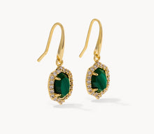 Load image into Gallery viewer, Kendra Scott-Daphne Crystal Frame Gold in Green Malachite Drop Earrings 9608806768