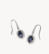 Load image into Gallery viewer, Daphne Crystal Frame Silver Drop Earrings 9608806769