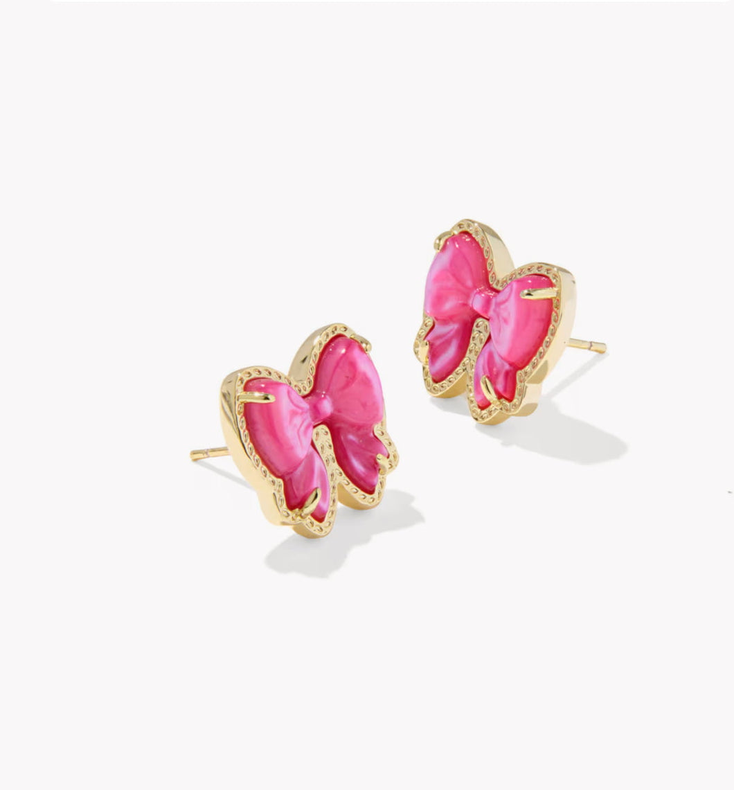 KENDRA SCOTT Haley Bow Gold Stud Earrings  9608884920