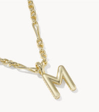 Load image into Gallery viewer, KENDRA SCOTT Bubble Letter M Gold Short Pendant Necklace 9608805609