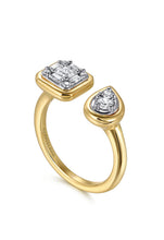 Load image into Gallery viewer, GABRIEL &amp; Co.-14K White and Yellow Gold Diamond Open Ladies Ring LR52579M44JJ