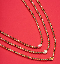 Load image into Gallery viewer, Kendra Scott-Abbie Gold Beaded Necklace in Marbled Amber Illusion 9608867576