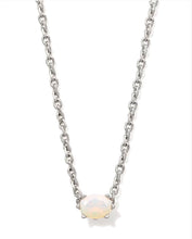Load image into Gallery viewer, KENDRA SCOTT Cailin Silver Necklace in White Iridescent Crystal 9608871451