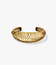 Load image into Gallery viewer, Kendra Scott-Tiger Striped Mikki Vintage Gold Cuff Bracelet S/M 96088055414