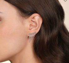 Load image into Gallery viewer, GABRIEL &amp; Co.-14K White Gold Diamond Tassel Ear Climber Earrings EG15065W45JJ