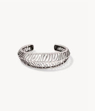 Load image into Gallery viewer, Kendra Scott-Tiger Striped Mikki Vintage Silver Cuff Bracelet M/L 9608805544