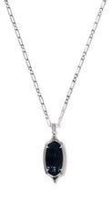 Load image into Gallery viewer, KENDRA SCOTT Dani Stepped Frame Silver Long Pendant Necklace 9608806773