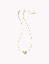 Load image into Gallery viewer, KENDRA SCOTT Holland Gold Heart Short Pendant Necklace in White CRYSTAL 9608863293